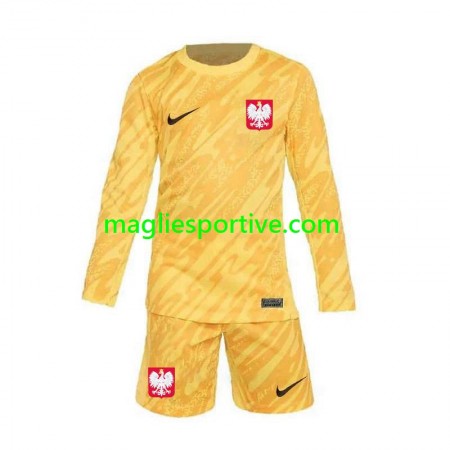 Completo Calcio Polonia Portiere Bambino Divisa Prima Euro 2024 ML